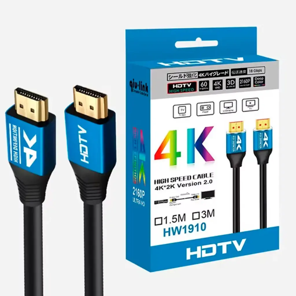 CABLE HDMI 2.0 4K ULTRA HD DE 5M YUS HDMI04-50A