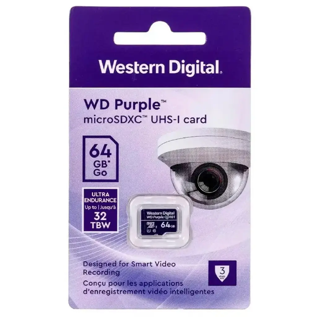 MICRO SD 64GB WESTERN DIGITAL PURPURA
