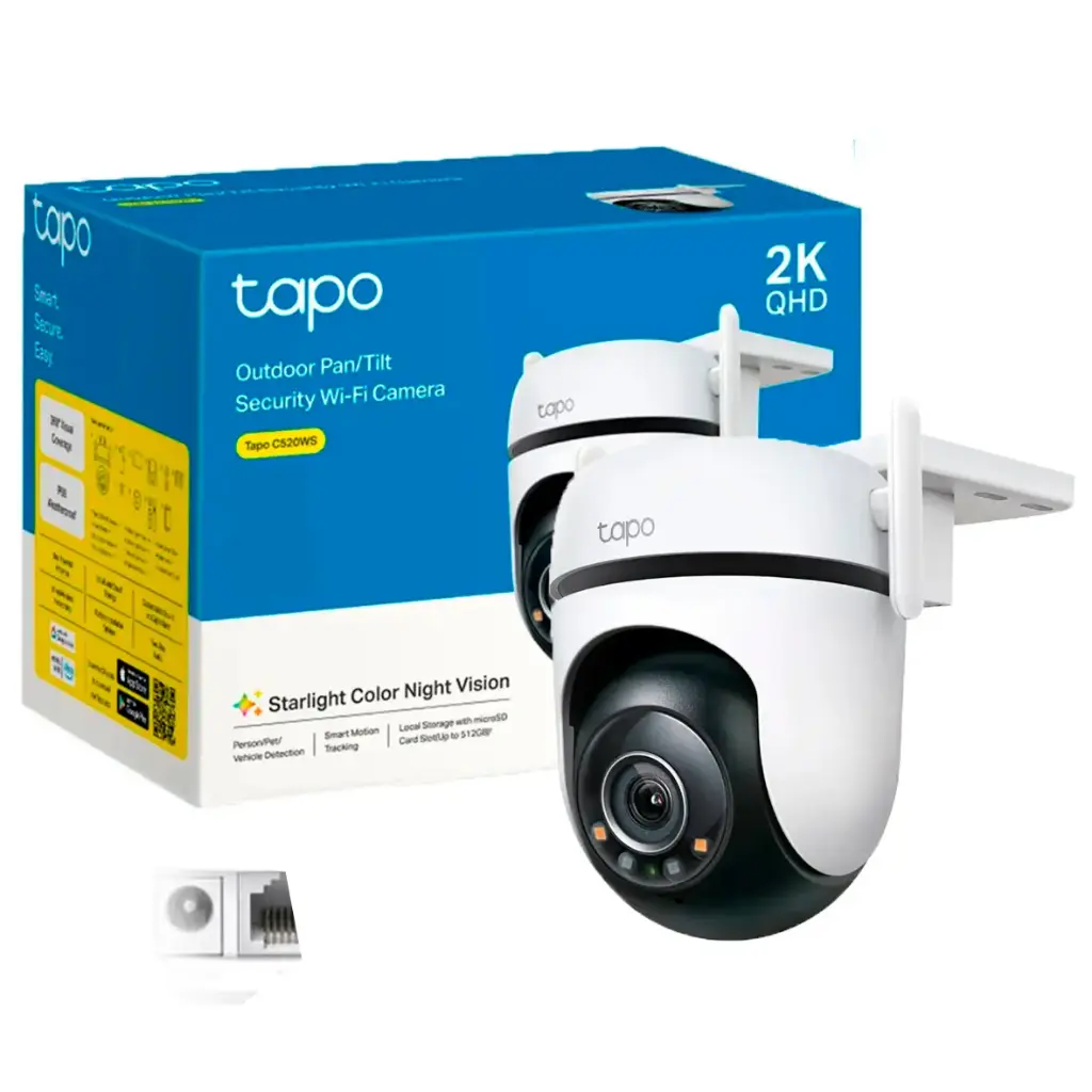 CAMARA DOMO EXTERIOR 360 TAPO C520W 4MP CABLE/WIFI STARLIGHT