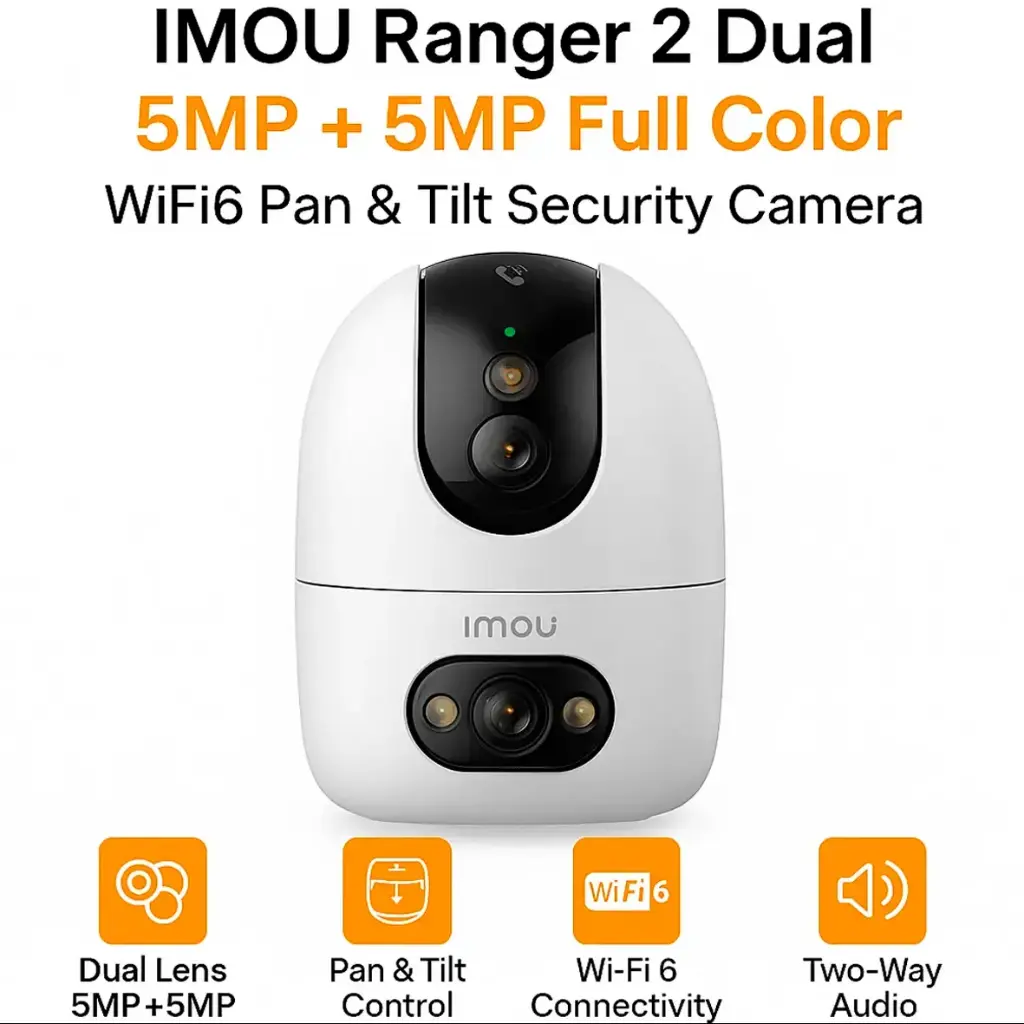 CAMARA DOMO INTERIOR 360 IMOU RANGER 2 DUAL DE 3K 5MP&5MP IPC-S20EN-10M0S