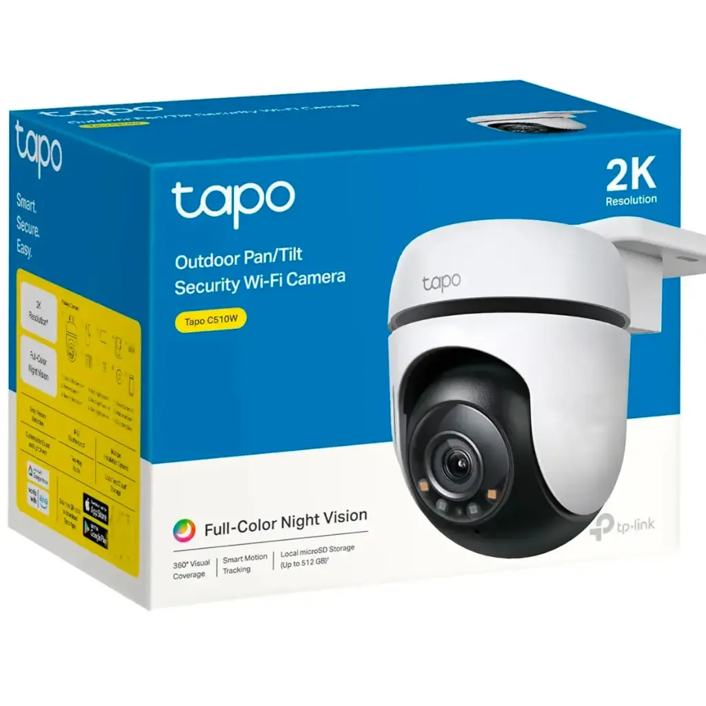 CAMARA DOMO EXTERIOR 360 TAPO C510W 3MP WIFI FULL COLOR NIGHT