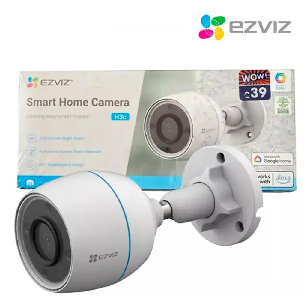 CAMARA TUBO EZVIZ FULL HD 2MP WIFI/LAN CAPTURA AUDIO | COLOR NIGHT VISION CS-H3C-R100-1K2WFL