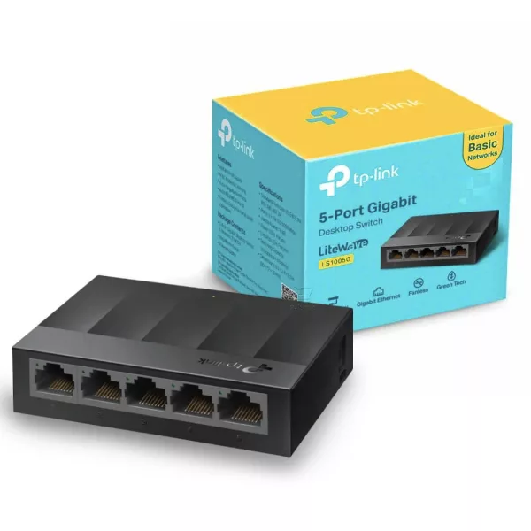 SWITCH DE 5 PUERTOS GIGABIT TP LINK TL-LS1005G PLASTICO