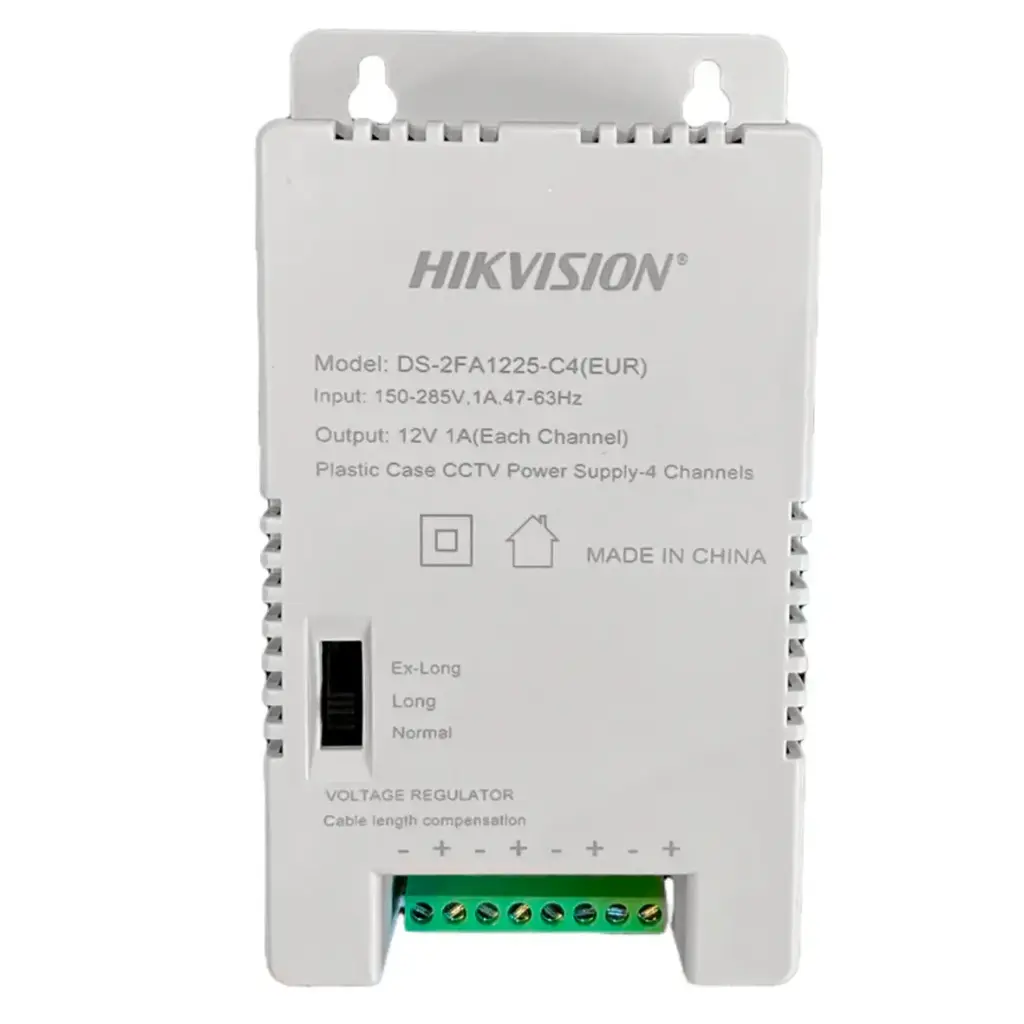 FUENTE CENTRALIZADA HIKVISION 4 SALIDAS 12V HK-DS-2FA1225-C4