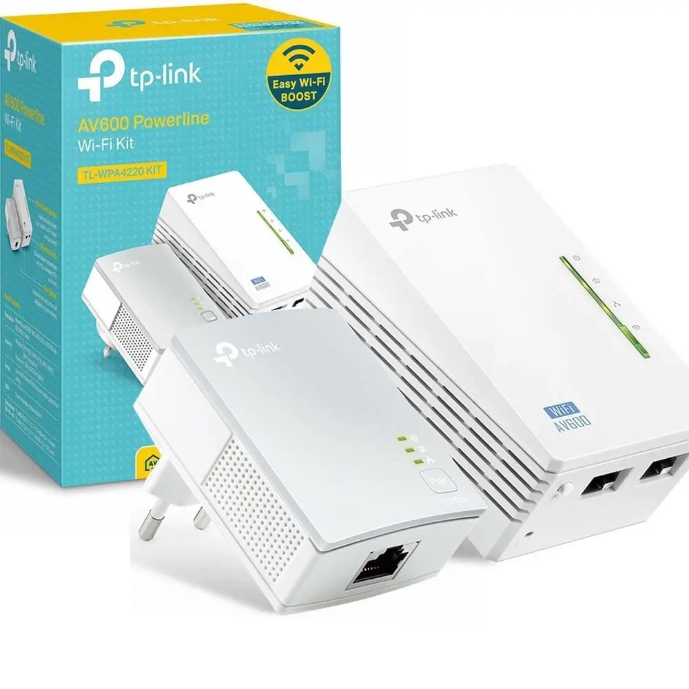 KIT EXPANSOR DE SEÑAL POWER LINE WIFI KIT AV600 300Mbps WPA4220 KIT TP LINK