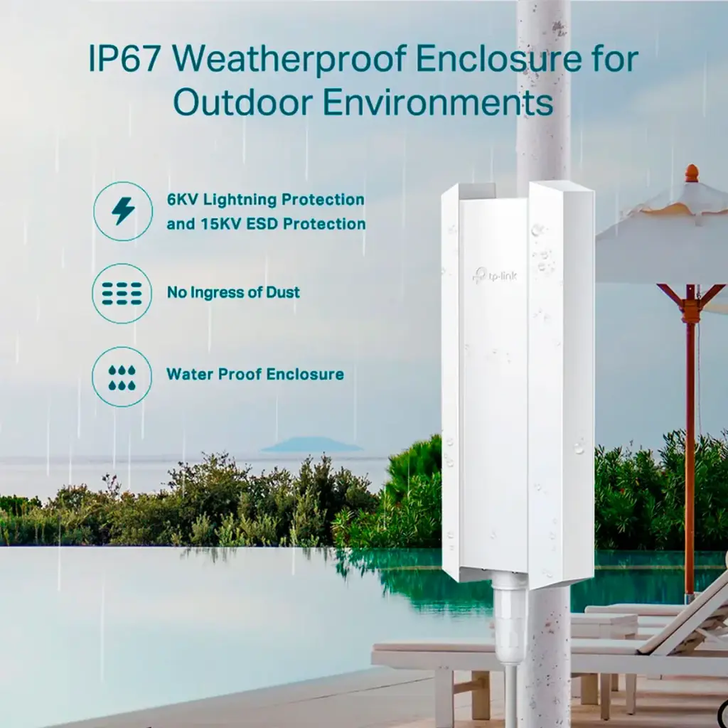 ACCESS POINT WIFI 6 AX3000 2.4/5 GHZ INT/EXT EAP650 OUTDOOR TP LINK	