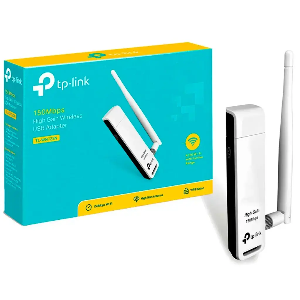 ANTENA RECEPTOR WIFI USB TP LINK TL-WN722N 150Mbps	