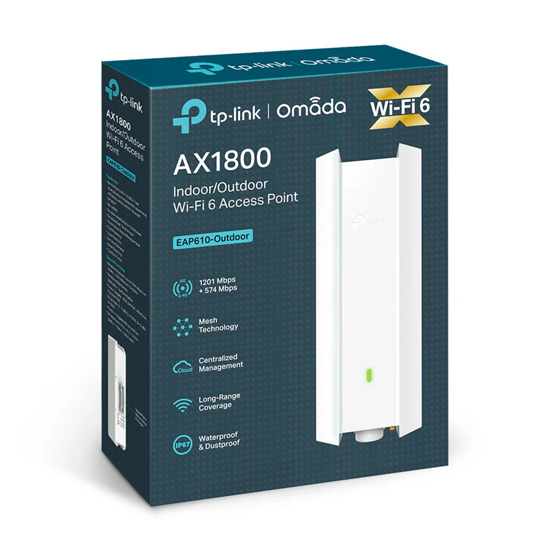 ACCESS POINT WIFI 6 AX1800 2.4/5 GHZ INT/EXT EAP610 OUTDOOR TP LINK