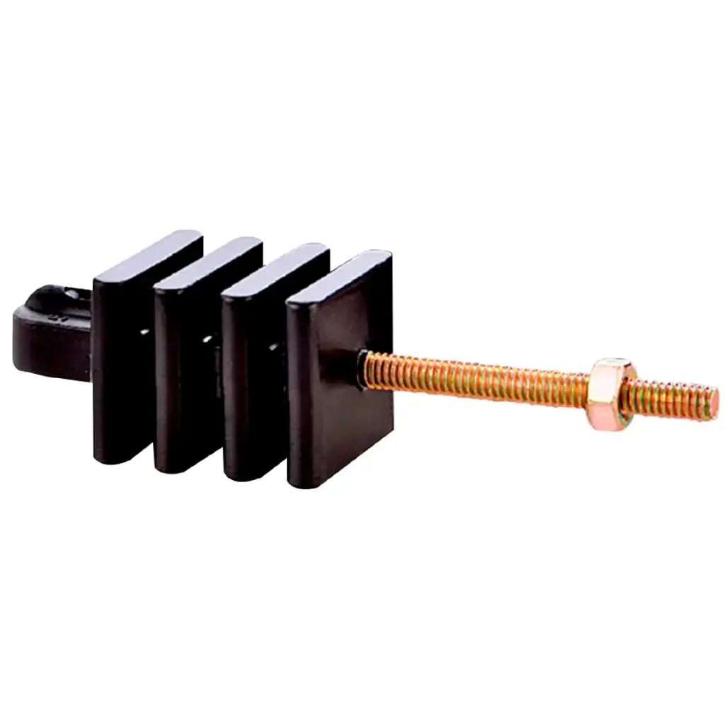 AISLADOR TEMPLADOR CUADRADO C/PERNO 1/4" NEGRO 