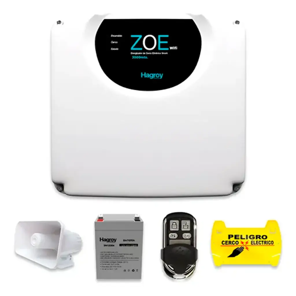 KIT PANEL ELECTRIFICADOR ZOE WIFI CERCO ELECTRICO 350m LINEALES KIT-HG-ZOE-WIFI