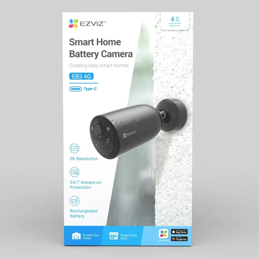 CAMARA EZVIZ EB3 4G 2K 3MP | 5200mAh | CS-EB3-R200-1K3FL4GA