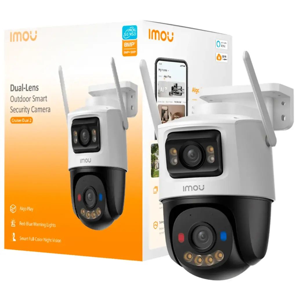 CAMARA CRUISER DUAL 2 DE 8MP 360 IMOU DOBLE LENTE 5MP+3MP