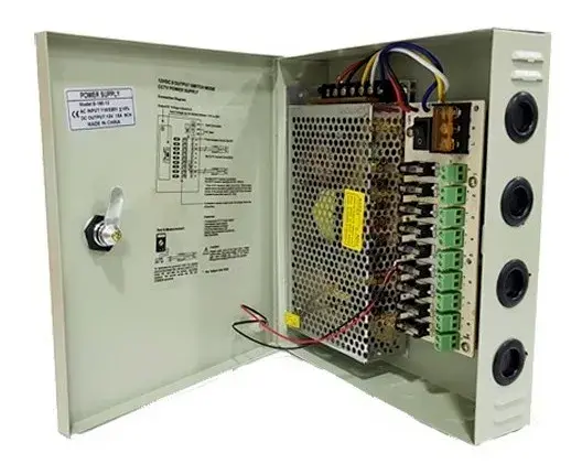 FUENTE CENTRALIZADA DE 12V 9 SALIDAS 10AMP CCTV