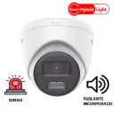 CAMARA DOMO 2MP PLASTICO  BIDIRECCIONAL 40 METROS | LUZ POLICIAL Y ALARMA | HK-DS2CE78D0T-LXTS HIKVISION