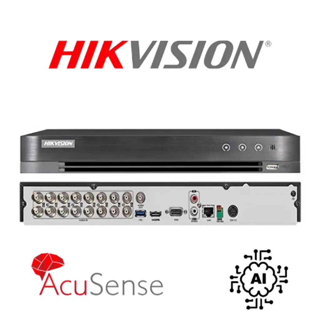 DVR 16CH FULL HD 8MP Lite HQHI HIKVISION ACUSENSE CON ANALITICA iDS7216HUHI-M2/XT