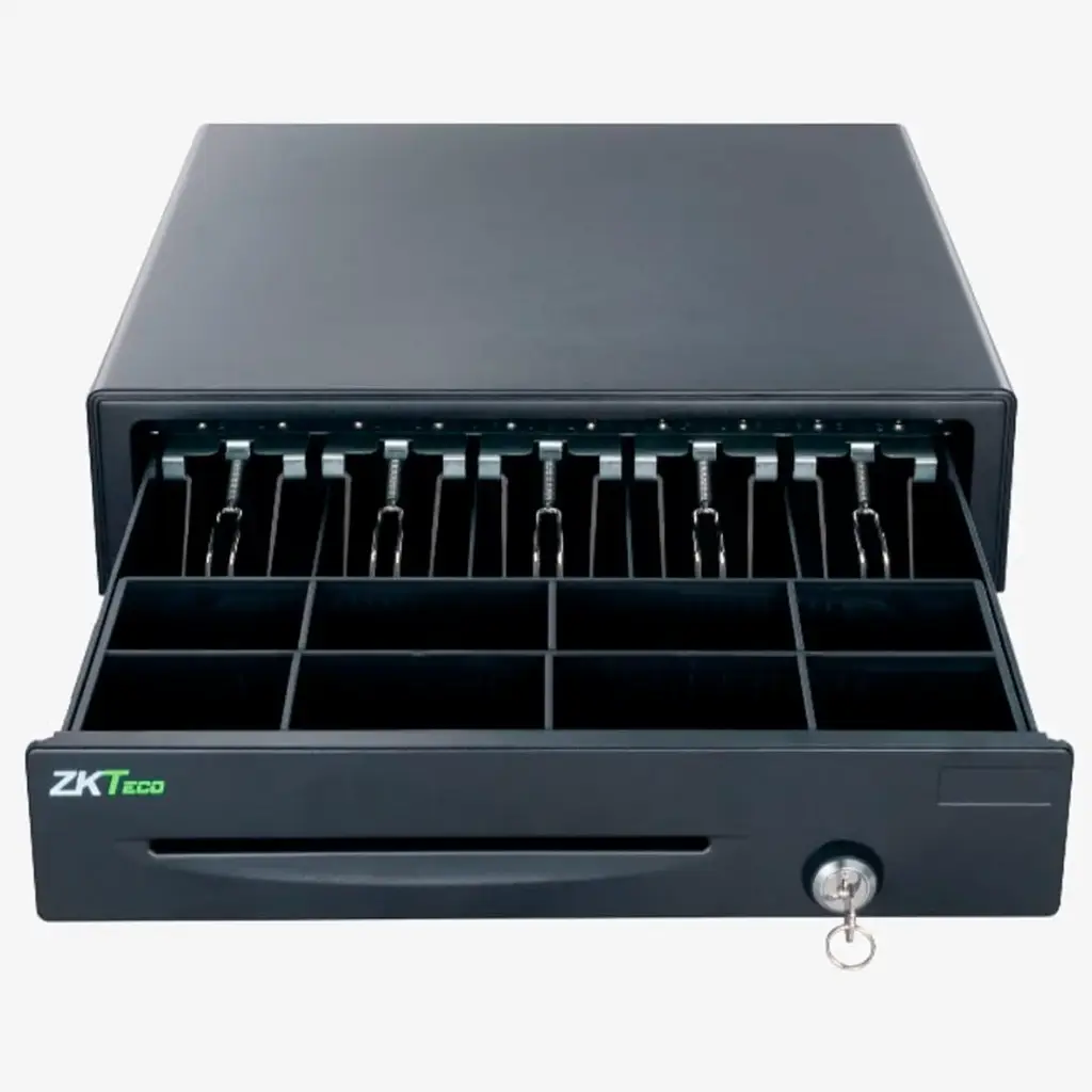 ZKTECO ZKC0508-24 Gaveta cajón de dinero para punto de venta 5 billetes, 8 monedas