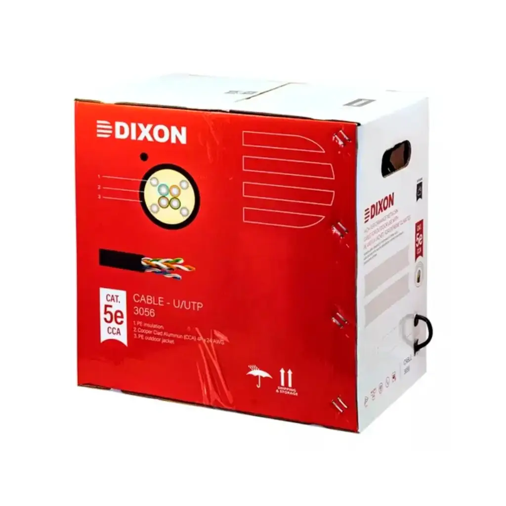 CABLE CAT5E U/UTP CCA COBRE BAÑADO DIXON 3056 4Px24 AWG EXTERIOR