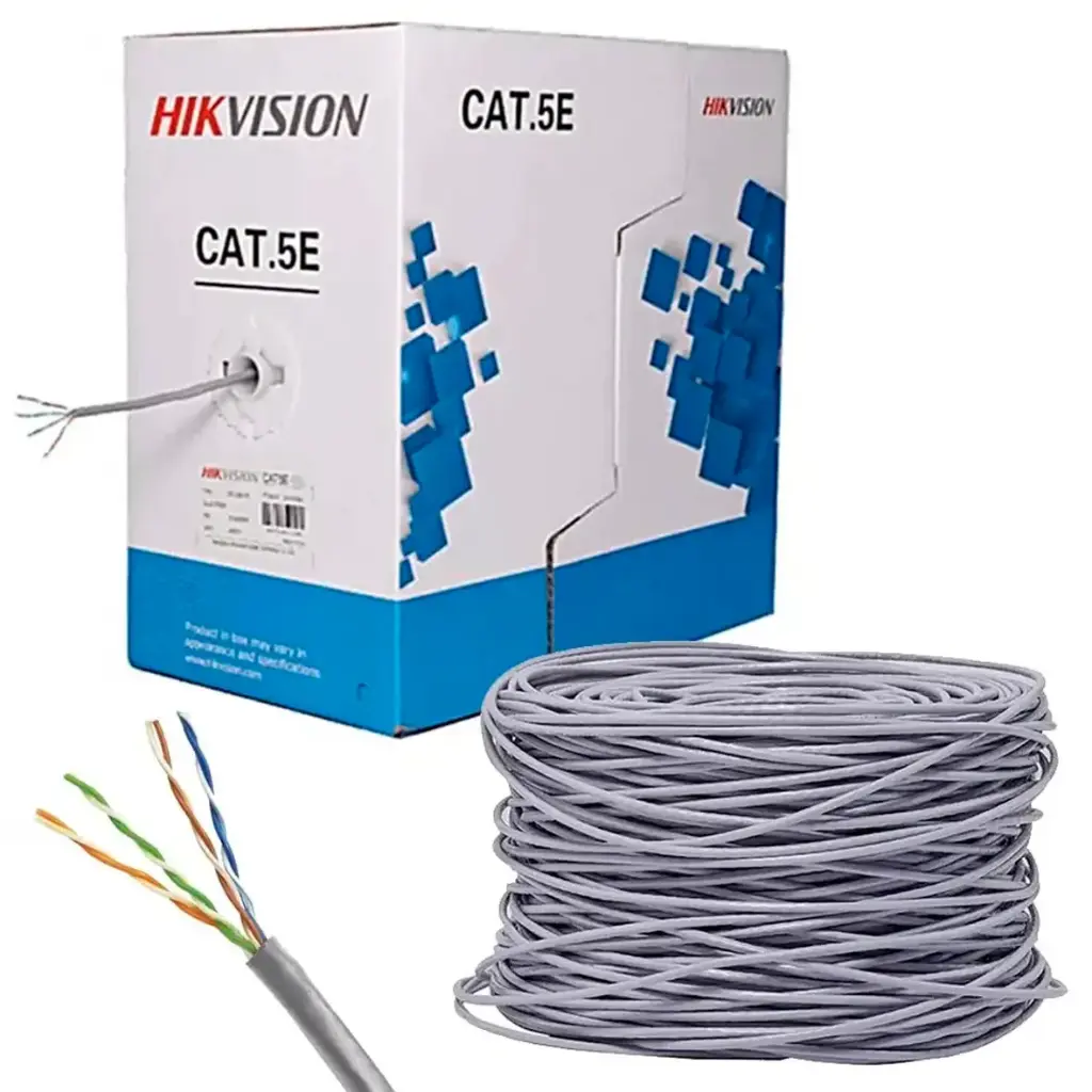 ROLLO DE CABLE UTP CAT5E 4 PARES HIKVISION COBRE PURO