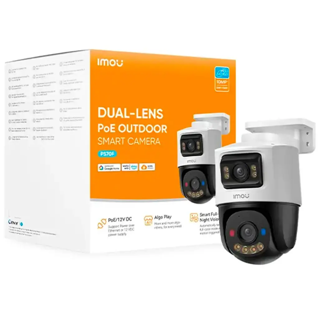 CAMARA CRUISER DUAL PS70F POE 10MP 360 IMOU DOBLE LENTE 5MP+5MP IPC-PS70FN-10M0