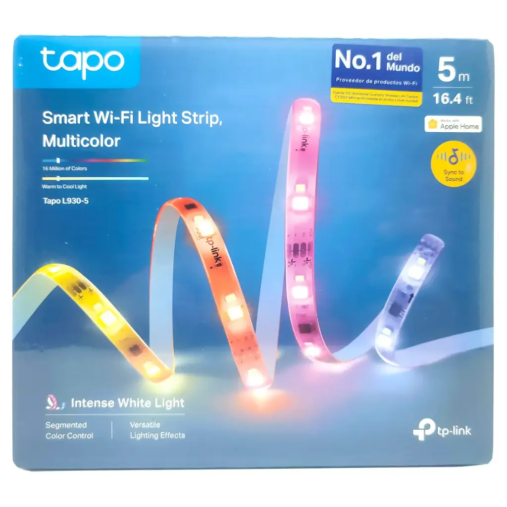 TIRA LED DE 5M MULTICOLOR Wi-Fi INTELIGENTE TAPO L930-5  | SINCRONIZA CON MUSICA | APPLE HOME