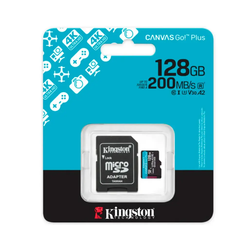 MICRO SD 128GB KINGSTON CANVAS GO! PLUS G4 200MB/S