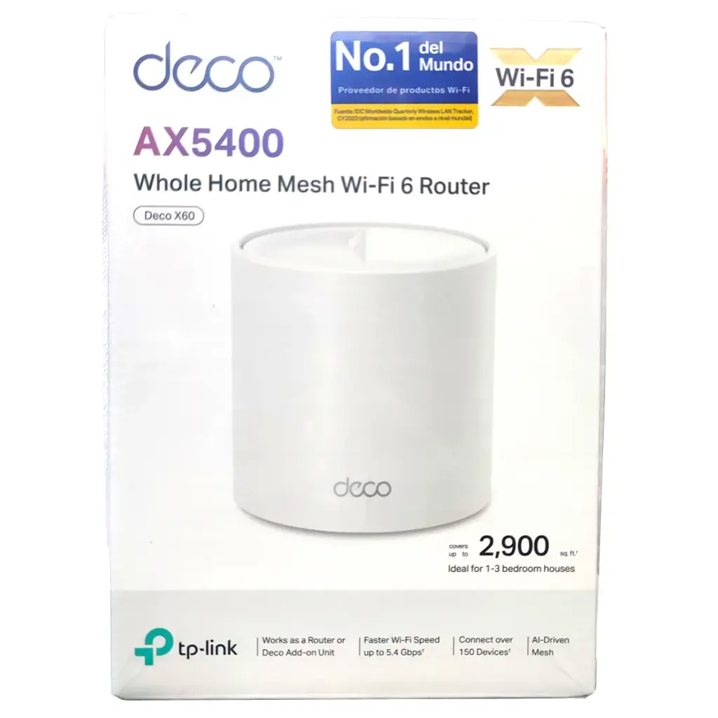 DECO GIGABIT X60-1 AX5400 WIFI 6 MESH TP LINK 269m CUADRADOS 