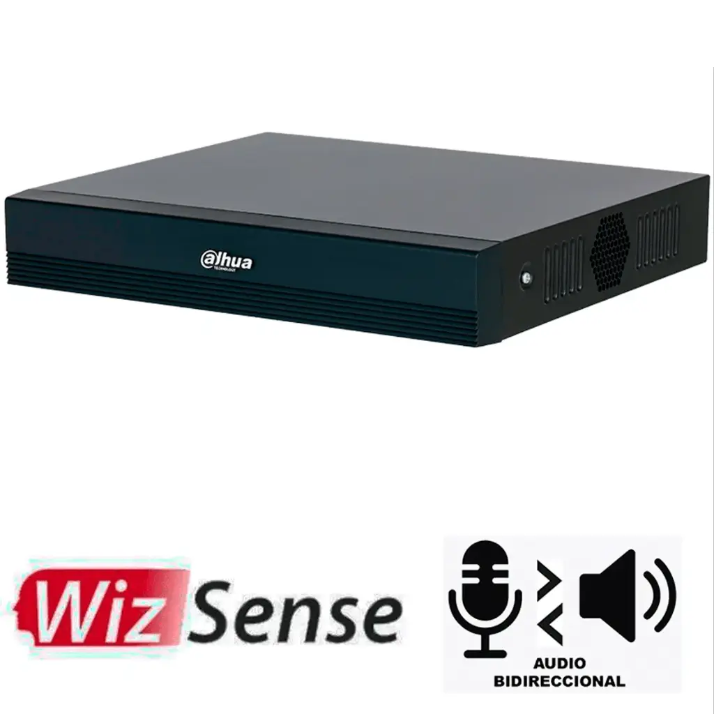 GRABADOR XVR 16CH DAHUA COOPER PENTA HIBRIDO WIZSENSE | 1 BAHIA PARA HDD | SOPORTA BIDIRECCIONAL DH-XVR1B16-I/T