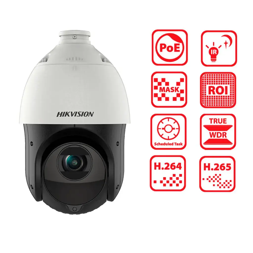 CAMARA DOMO PTZ 25X IP 4MP 100 METROS HK-DS2DE4425IW-DE HIKVISION