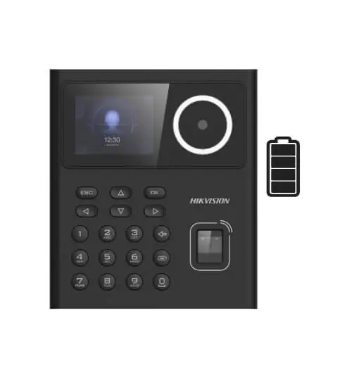 CONTROL DE ACCESO Y ASISTENCIA WIFI C/BATERIA | 500 ROSTROS | 1,000 TARJETAS EM | 1,000 HUELLAS HK-DS-K1T320EFWX-B HIKVISION