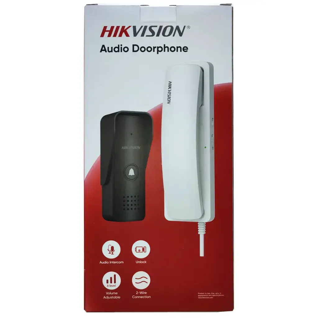INTERCOMUNICADOR CON PORTERO Y TELEFONO | 2 HILOS | APERTURA DE PUERTA HIKVISION DS-KIS103/US