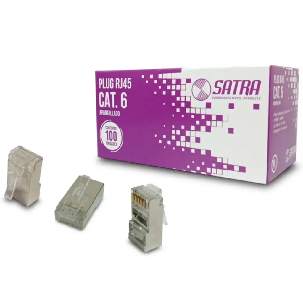 CAJA CONECTORES RJ45 CAT6 APANTALLADO SATRA