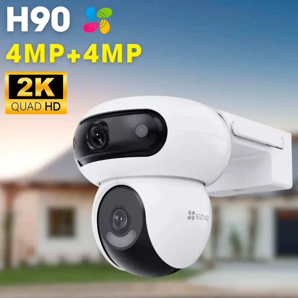 CAMARA SOLAR H90 DOBLE GIRATORIA 2K+ 4MP&4MP EZVIZ