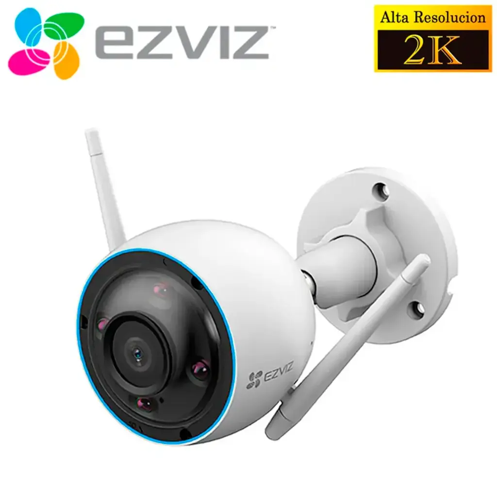 CAMARA TUBO EZVIZ H3 2K 3MP WIFI/LAN CON IA DETECCION HUMANA Y VEHICULO