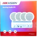 KIT DE AUDIO ANALOGICO DON AMPLIFICADOR DE 60 W y 4 ALTAVOCES DE TECHO DE 6 W HIKVISION HK-DS-QAE0KA60206-4