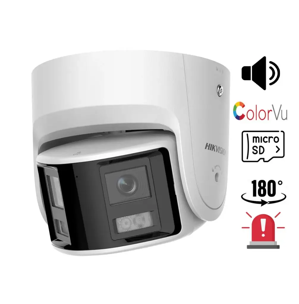 CAMARA IP COLORVU TURRET PANORAMICA 6MP DS-2CD2367G2P-LSU/SL HIKVISION