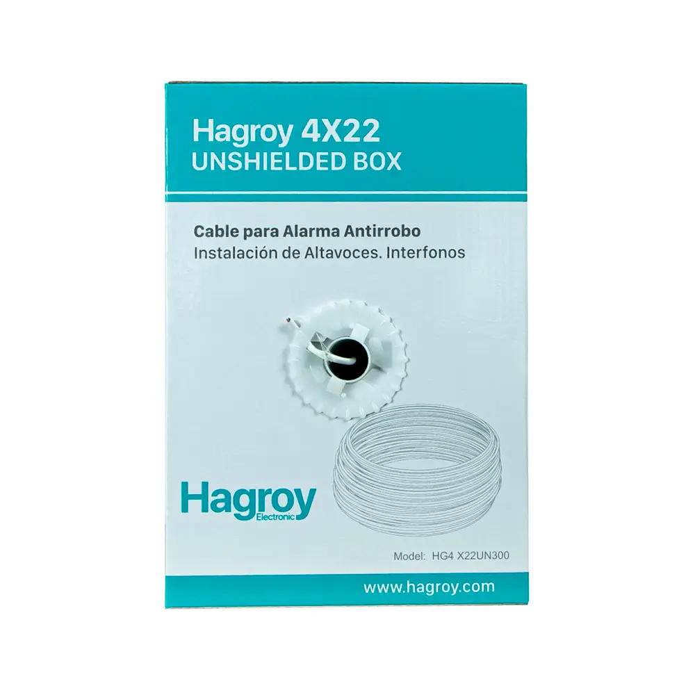 CABLE DE ALARMA BLANCO 4X22 SIN APANTALLAR (300M) MOD. HG-4X22UN300