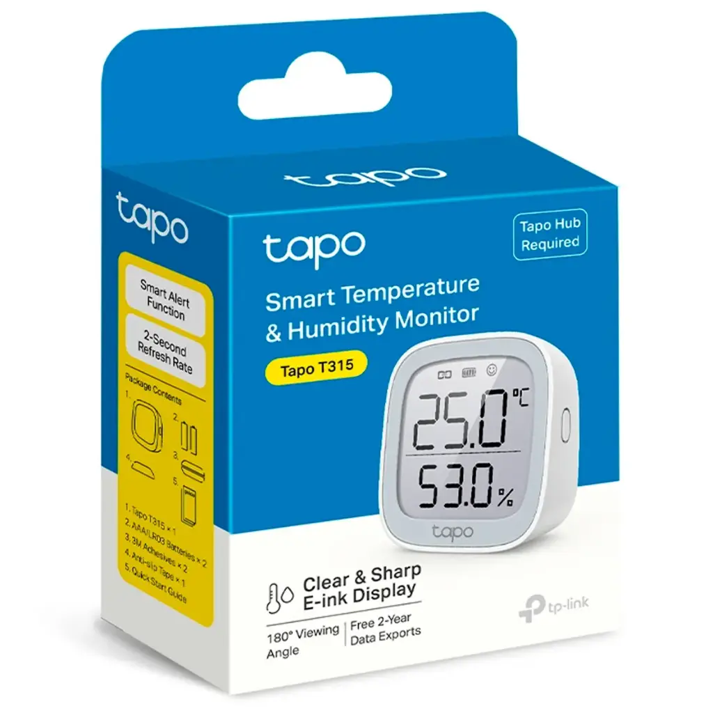 SENSOR DE TEMPERATURA Y HUMEDAD DIGITAL TAPO T315 (Requiere HUB Tapo)