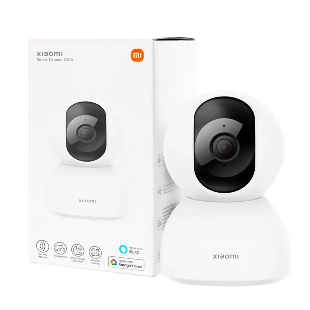 CAMARA DE SEGURIDAD XIAOMI SMART CAMERA C400 DE 4MP MJSXJ23CM | Rotación de 360° | Detección de personas con IA | Wi-Fi de 2,4 GHz/5 GHz