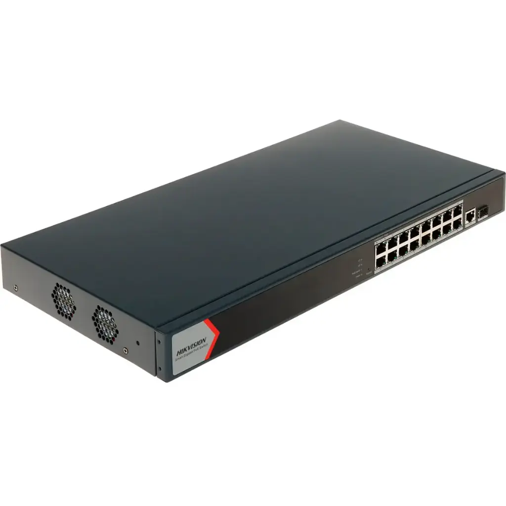 SWITCH ADMINIS 16 POE 1000M (1G) + 1 UP RJ45 (1G) + 1 UP SFP (1G) - 230W HIKVISION HK-DS-3E1518P-EI