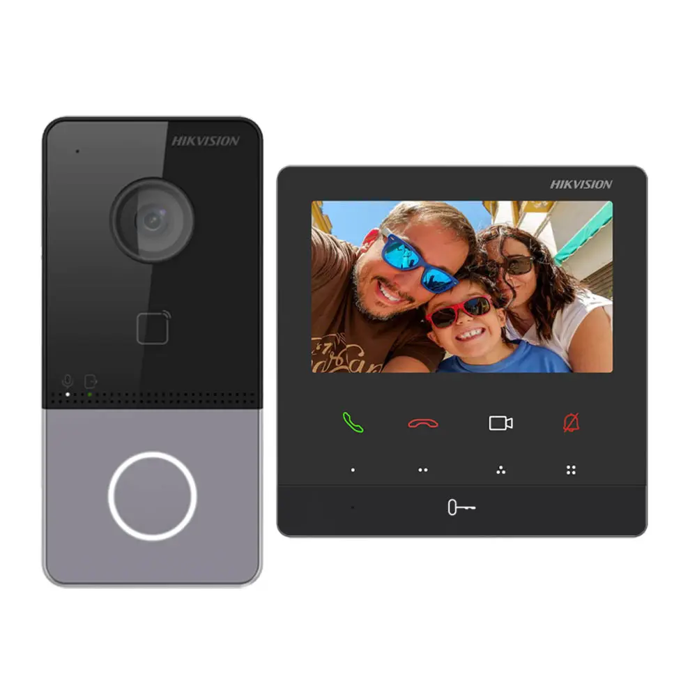 KIT VIDEO PORTERO IP HIKVISION FULL HD CON APP | PANTALLA DE 4.3" HK-DS-KIS606-P