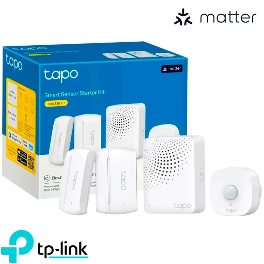 ALARMA TAPO T30 KIT MATTER COMPLETO: HUB + T110 + T100