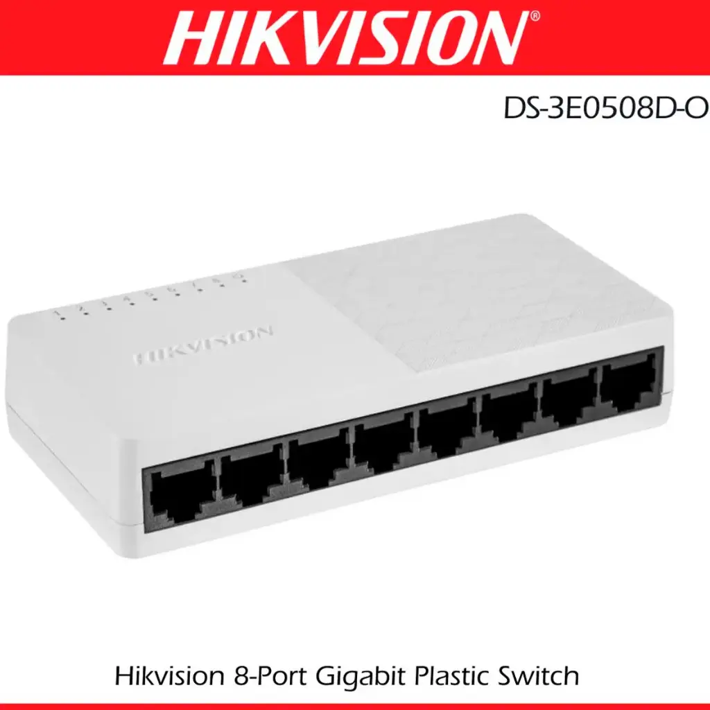 SWITCH DE 8 PUERTOS GIGABIT HIKVISION DS-3E0508D-O
