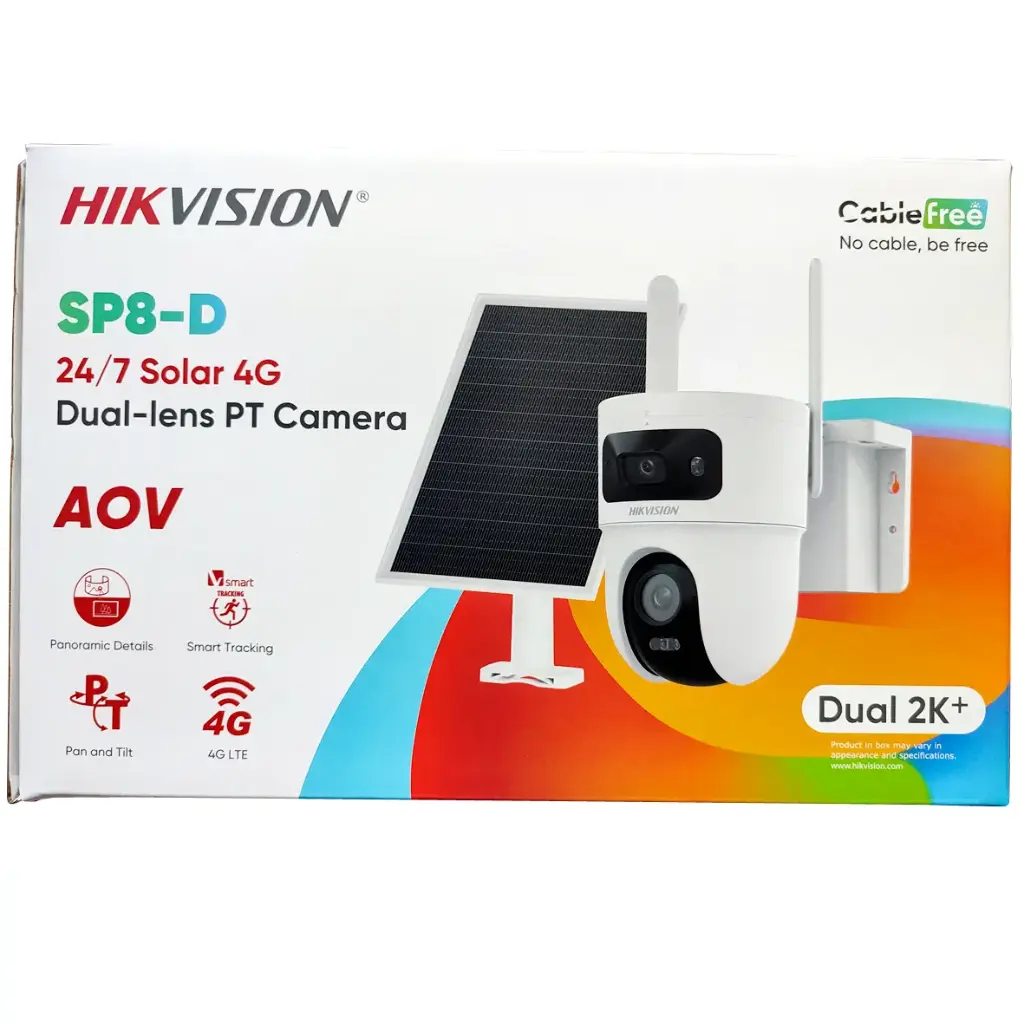 CAMARA DOMO DUAL PT SOLAR 4G DE 4MP CON PANEL SOLAR 8W 9000 mAh MICROFONO Y ALTAVOZ HIKVISION HK-DS-2CFSP4/4G (copia)