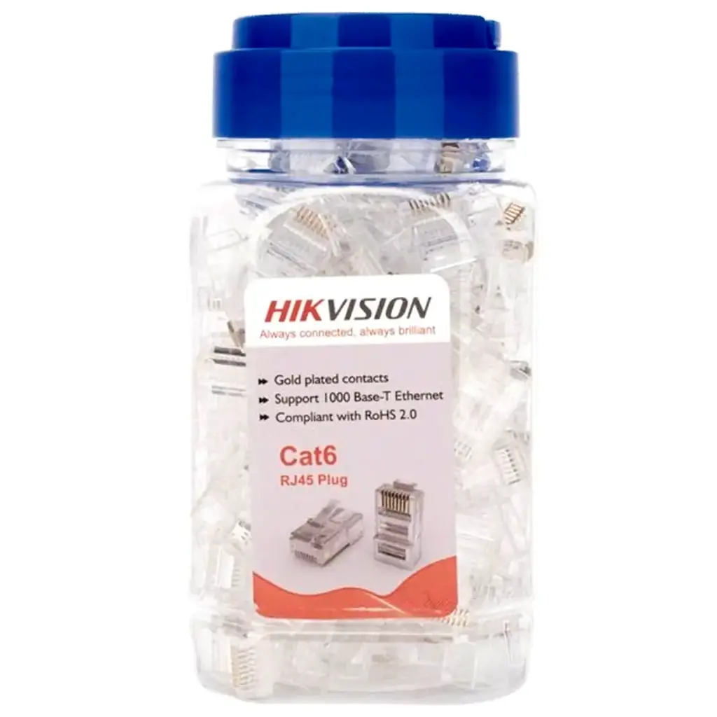 CAJA CONECTORES RJ45 CAT6 HIKVISION
