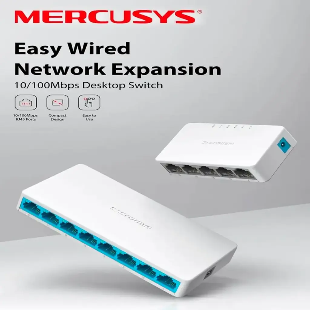 SWITCH DE 8 PUERTOS 10/100 MERCUSYS MS108