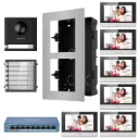 KIT VIDEO PORTERO IP DE 6 DEPARTAMENTOS HIKVISION FULL HD CON APP