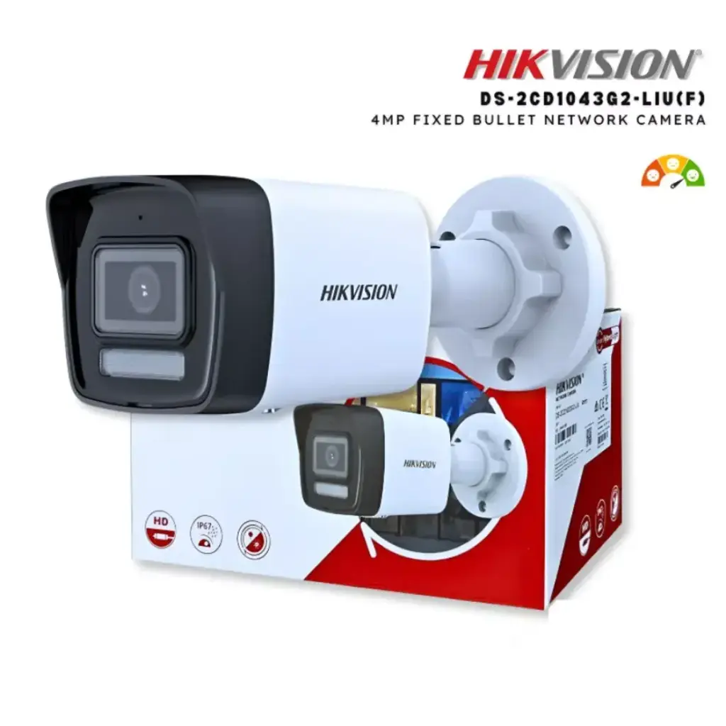 CAMARA TUBO IP 4MP SMARTHYBRID LIGHT HK-DS2CD1043G2-LIU HIKVISION 8Mbps