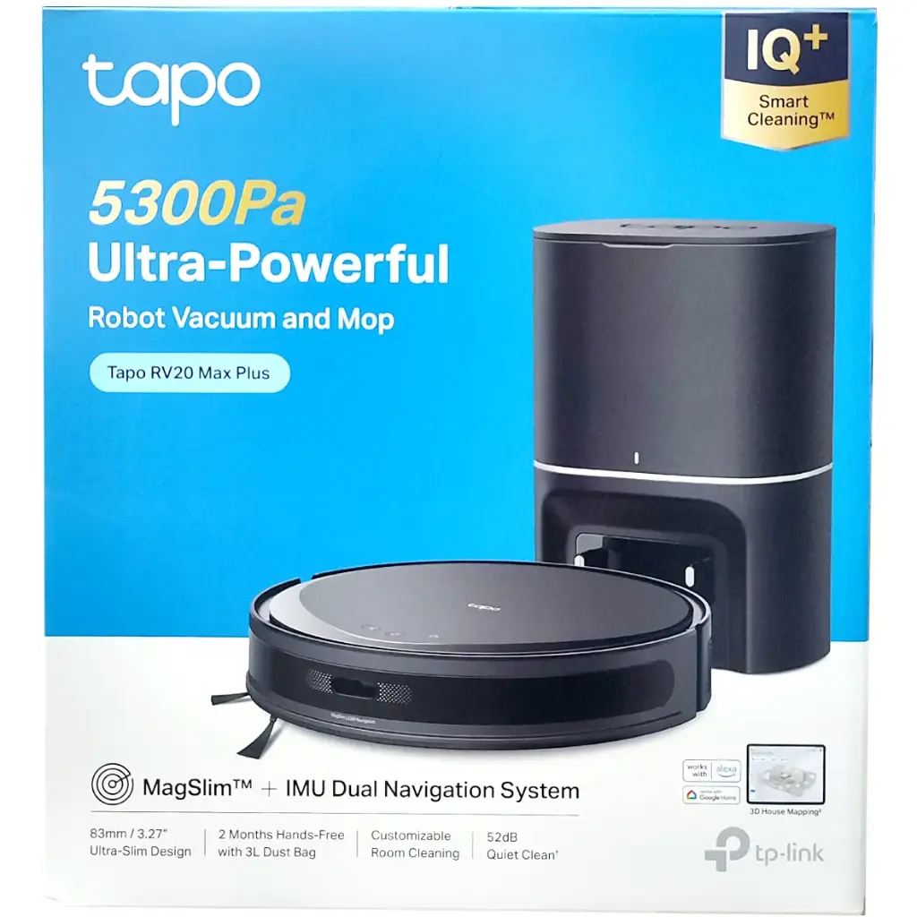 ROBOT TAPO RV20 MAX PLUS ASPIRADORA Y FRIEGA SUELOS 5300Pa CON SISTEMA DE NAVEGACION MagSlim LiDAR + BASE DE AUTOVACEADO DE 3L