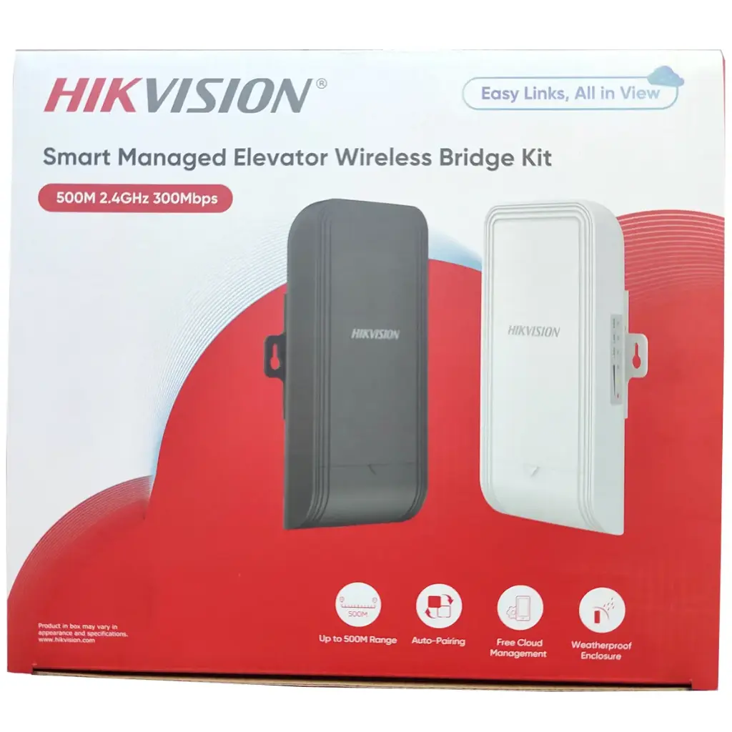 KIT BRIDGE INALAM P/ASCENSORES 2.4GHZ 300MBPS 500M HIKVISION HK-DS-3WF0EC-2NT