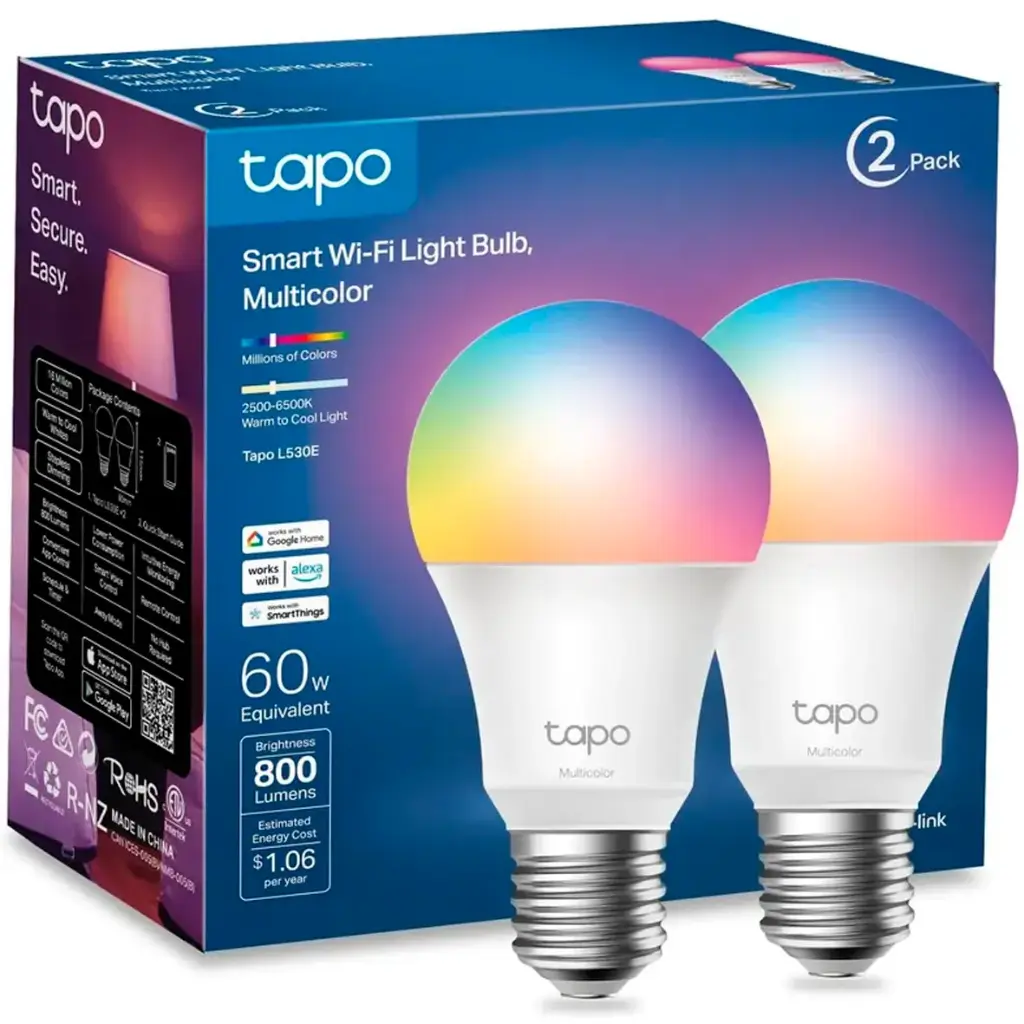 FOCO BOMBILLA LED TP-LINK L530E AUMENTO DE BRILLO CON APP PACK DE 2 UNIDADES